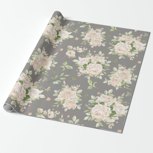 Blumenmuster Geschenkpapier (Ungerollt)