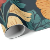 Blumenmuster Geschenkpapier (Rolleneckpunkt)