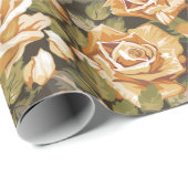 Blumenmuster Geschenkpapier (Rolleneckpunkt)