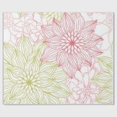 Blumenmuster Geschenkpapier (Flach)