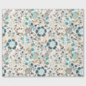 Blumenmuster Geschenkpapier (Flach)