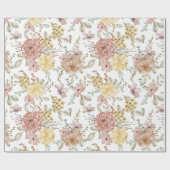 Blumenmuster Geschenkpapier (Flach)