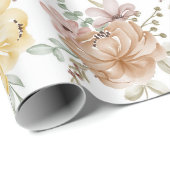 Blumenmuster Geschenkpapier (Rolleneckpunkt)