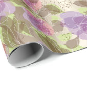 Blumenmuster Geschenkpapier (Rolleneckpunkt)