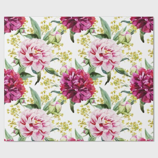 Blumenmuster Geschenkpapier (Flach)
