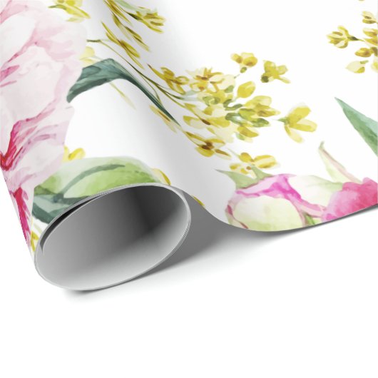 Blumenmuster Geschenkpapier (Rolleneckpunkt)