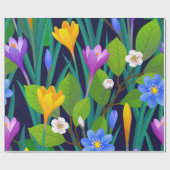 Blumenmuster Geschenkpapier (Flach)
