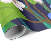 Blumenmuster Geschenkpapier (Rolleneckpunkt)