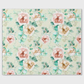 Blumenmuster Geschenkpapier (Flach)