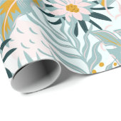 Blumenmuster-Geschenkpapier Geschenkpapier (Rolleneckpunkt)