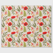 Blumenmuster-Geschenkpapier Geschenkpapier (Flach)
