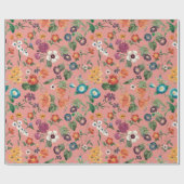 Blumenmuster-Geschenkpapier Geschenkpapier (Flach)