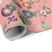 Blumenmuster-Geschenkpapier Geschenkpapier (Rolleneckpunkt)