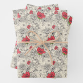 Blumenmuster Geschenkpapier Set (Beispiel)