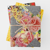 Blumenmuster Geschenkpapier Set (Beispiel)