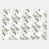 Blumenmuster Geschenkpapier Set (Vorderseite 3)