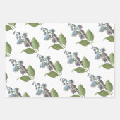 Blumenmuster Geschenkpapier Set (Vorderseite 3)