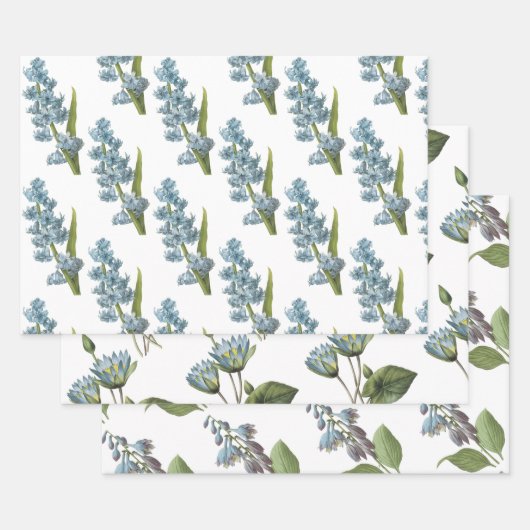 Blumenmuster Geschenkpapier Set (Set)