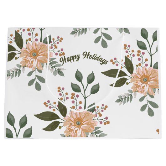 Blumenmuster - Geschenktasche Große Geschenktüte (Vorderseite)