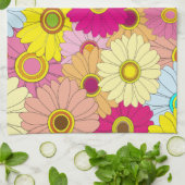 Blumenmuster Geschirrtuch (Gefaltet)