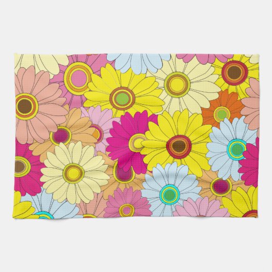 Blumenmuster Geschirrtuch (Horizontal)