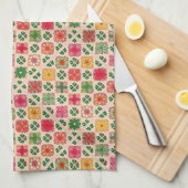 Blumenmuster Geschirrtuch (Viertel Falte)