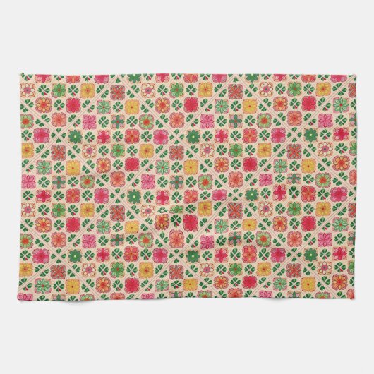 Blumenmuster Geschirrtuch (Horizontal)