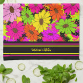 Blumenmuster Geschirrtuch (Gefaltet)