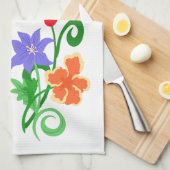 Blumenmuster Geschirrtuch (Viertel Falte)