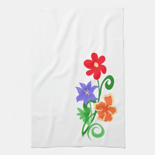 Blumenmuster Geschirrtuch (Vertikal)