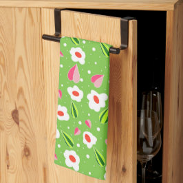 Blumenmuster Geschirrtuch