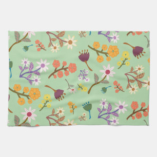 Blumenmuster Geschirrtuch