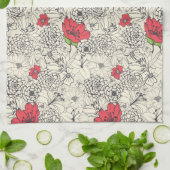 Blumenmuster Geschirrtuch (Gefaltet)