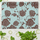 Blumenmuster Geschirrtuch (Gefaltet)