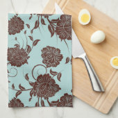 Blumenmuster Geschirrtuch (Viertel Falte)