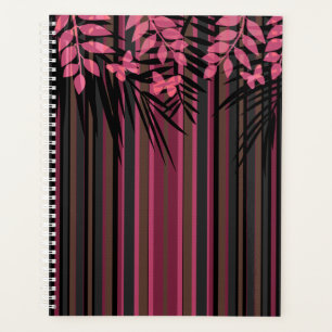 Blumenmuster, gestreift, Retro Planer
