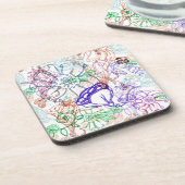 Blumenmuster Getränkeuntersetzer (Linke Seite)