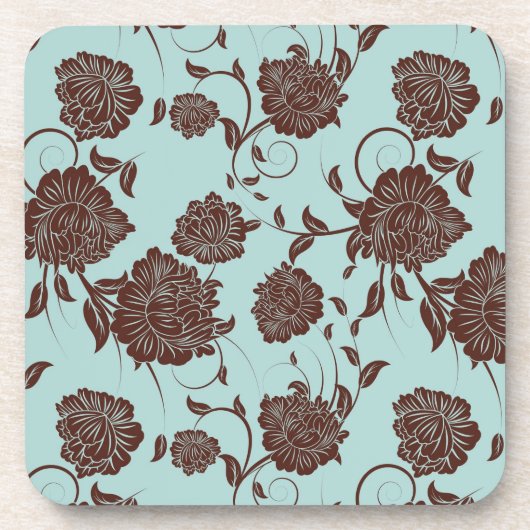 Blumenmuster Getränkeuntersetzer (Vorderseite)