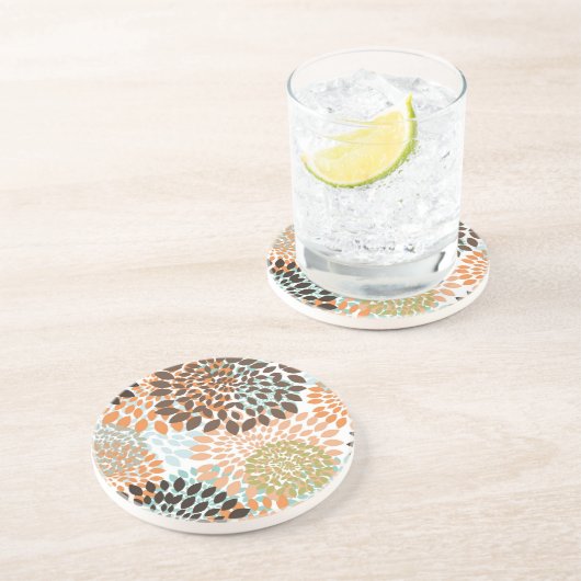 Blumenmuster Getränkeuntersetzer (Seite)