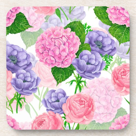 Blumenmuster Getränkeuntersetzer (Vorderseite)