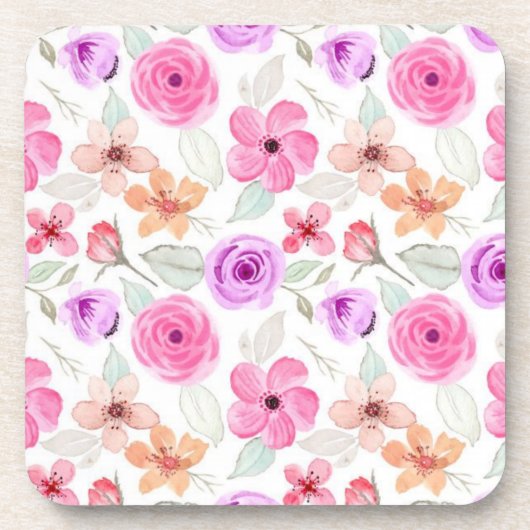 Blumenmuster Getränkeuntersetzer (Vorderseite)
