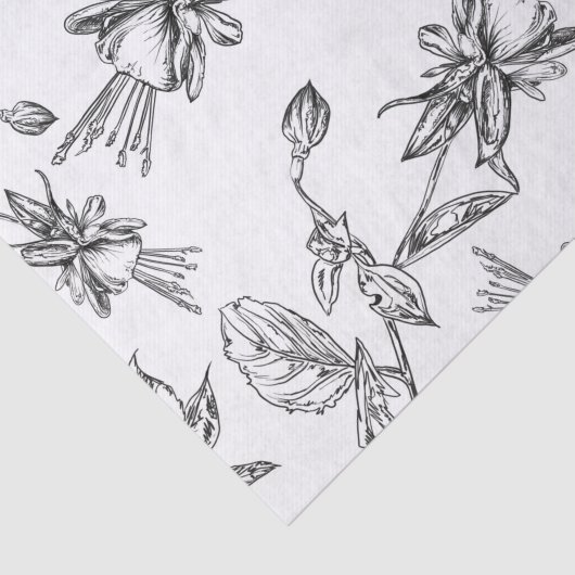 Blumenmuster-Gewebe Seidenpapier (Ausschnitt)