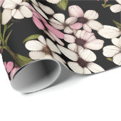 Blumenmuster-Gipskraut-Blume Geschenkpapier (Rolleneckpunkt)