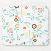 Blumenmuster girly Chic Mod der Frühlings-Blumen Mousepad (Vorne)