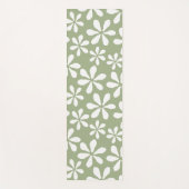 Blumenmuster Girly Sage Grüne botanische Blume Yogamatte (Vorderseite)