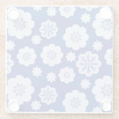 Blumenmuster Glasuntersetzer (Rückseite)
