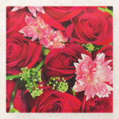 Blumenmuster  glasuntersetzer (Vorderseite)