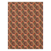 Blumenmuster Goldbienen Orange Brown Tischdecke (Vorderseite)