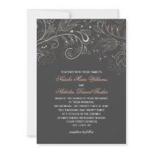 Blumenmuster Grau Tulip - Einladung zur Hochzeit