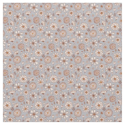 Blumenmuster graue Blume Stoff (Nahaufnahme)